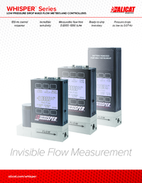 Thumbnail of document Brochure - MCDW Low Pressure Drop Bidirectional Mass Flow Controller